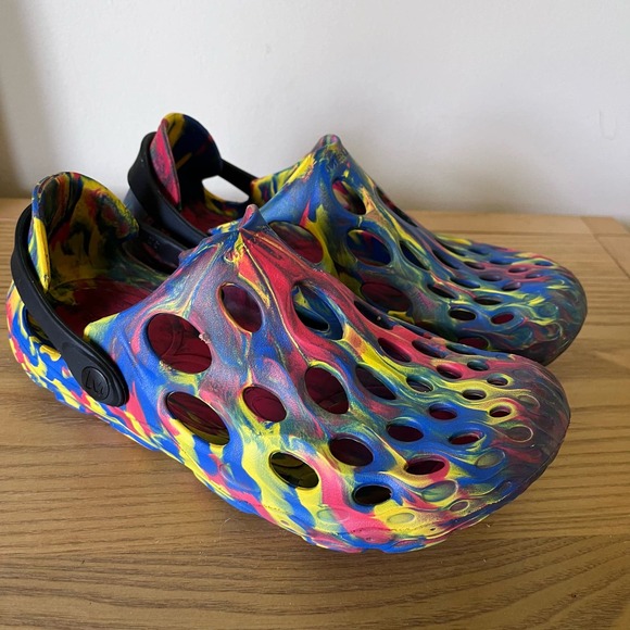 Merrell Hydro Moc Multicolor Sandals Womens 5 Blue Red Yellow Green - Picture 1 of 9